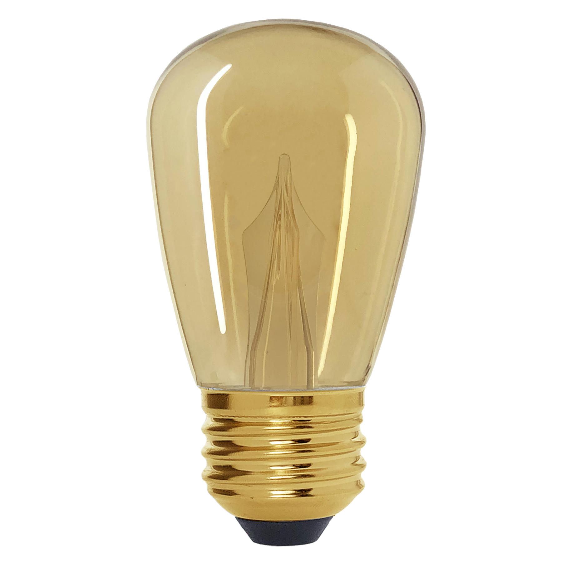 Rastløs belønning mock Vintage Style Edison S14 LED Bulb, Amber Warm 2200K, Outdoor Waterproof  Shatterproof, 1 W Low Wattage (10W Equivalent), E26 Medium Base, 25 Pack