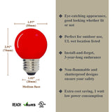 Luxsent Globe G50 Medium Base LED Decorative Bulb with Internal Red Coating, 1W, 25 Pack - Luxsent Lighting Corp.