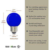 Luxsent Globe G50 Medium Base LED Decorative Bulb with Internal Blue Coating, 1W, 25 Pack - Luxsent Lighting Corp.