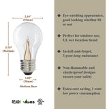 Luxsent Incandescent Like A17 Medium Base Clear LED Decorative Bulb with Shine Line Light Bar, 1W, 2400K, 25 Pack - Luxsent Lighting Corp.