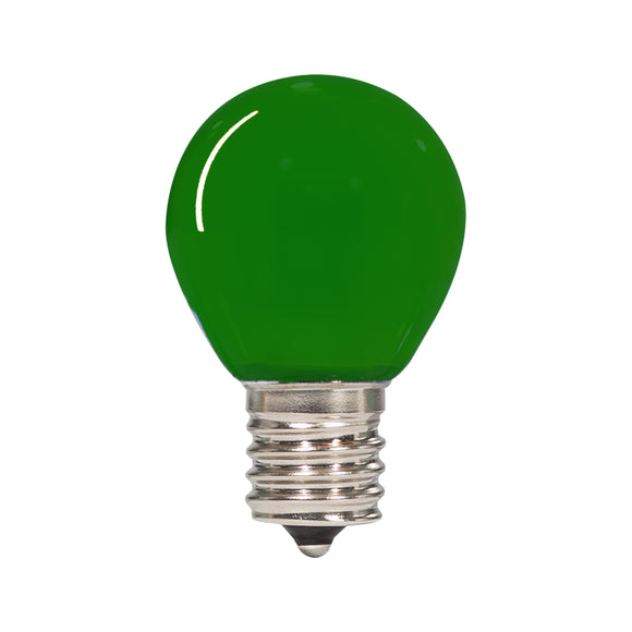 Sign S11 LED Decorative Bulb, Green Colored, Outdoor Waterproof Shatterproof, 1 W Low Wattage (10W Equivalent), E17 Medium Base, 25 Pack