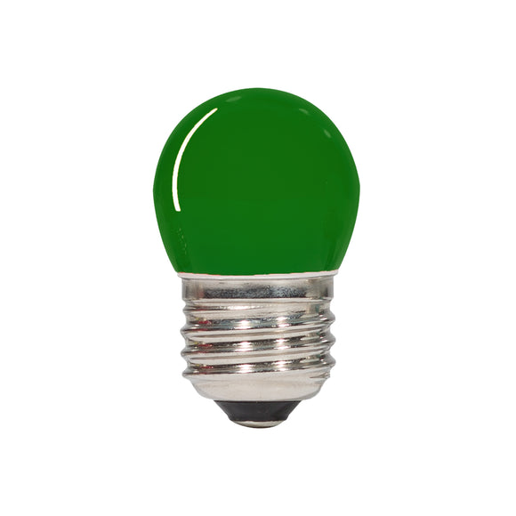 Sign S11 LED Decorative Bulb, Green Colored, Outdoor Waterproof Shatterproof, 1 W Low Wattage (10W Equivalent), E26 Medium Base, 25 Pack