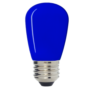 Sign S14 LED Decorative Bulb, Blue Colored, Outdoor Waterproof Shatterproof, 1 W Low Wattage (10W Equivalent), E26 Medium Base, 25 Pack