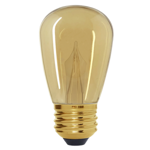 Vintage Style Edison S14 LED Bulb, Amber Warm 2200K, Outdoor Waterproof Shatterproof, 1 W Low Wattage (10W Equivalent), E26 Medium Base, 25 Pack