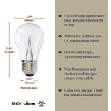 Luxsent Incandescent Like A15 Medium Base Clear LED Decorative Bulb with Shine Line Light Bar, 1W, 2700K, 25 Pack - Luxsent Lighting Corp.