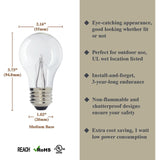 Luxsent Incandescent Like A17 Medium Base Clear LED Decorative Bulb with Shine Line Light Bar, 1W, 2700K, 25 Pack - Luxsent Lighting Corp.